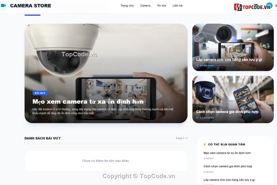 Website php,camera,bán camera